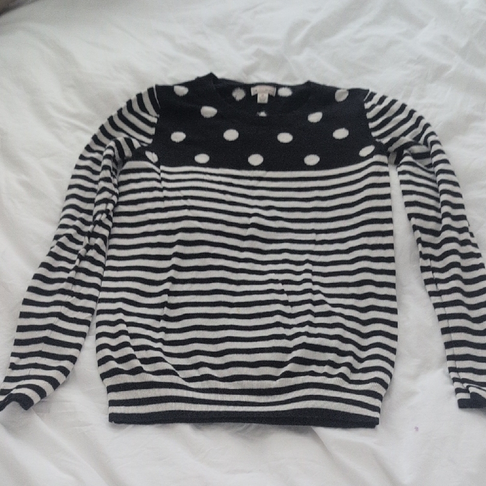 Black and White Striped Sweater
